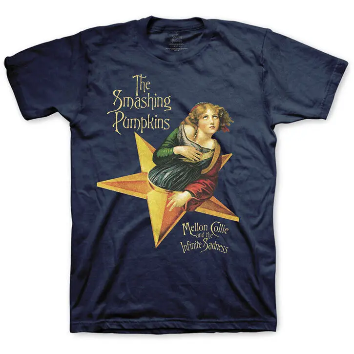 Smashing Pumpkins Mellon Collie Slim Fit T-Shirt Medium Navy