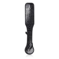 32cm Black Bright Leather Paddle Riding Crops Flogger Horsewhips Spikes 5.7cm Wide Spanking Paddle Slapper Riding Spurs 2