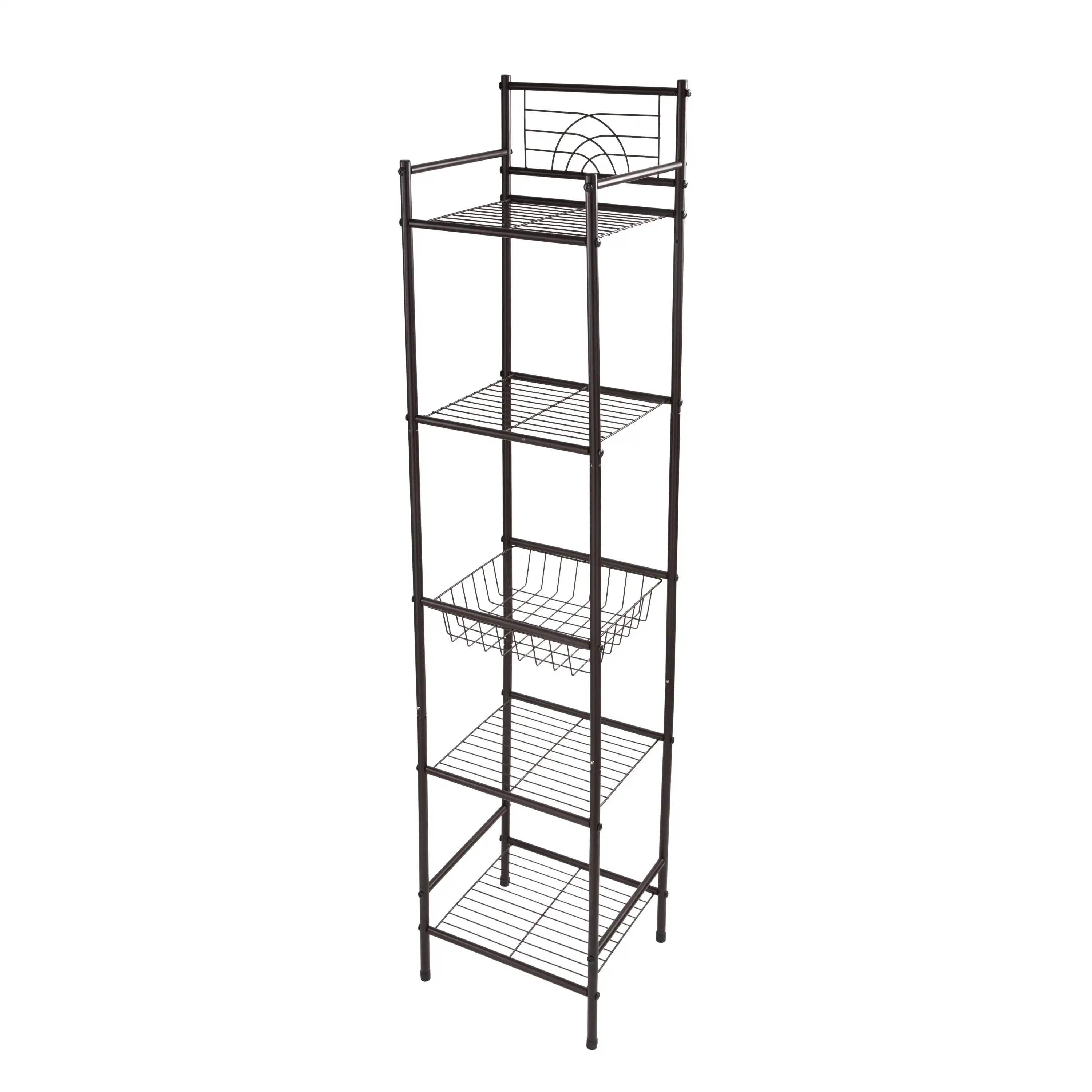 

Bath Bliss 11.61"W x 12.99"D x 58.46"H 5-Shelf Storage Shelf, Bronze