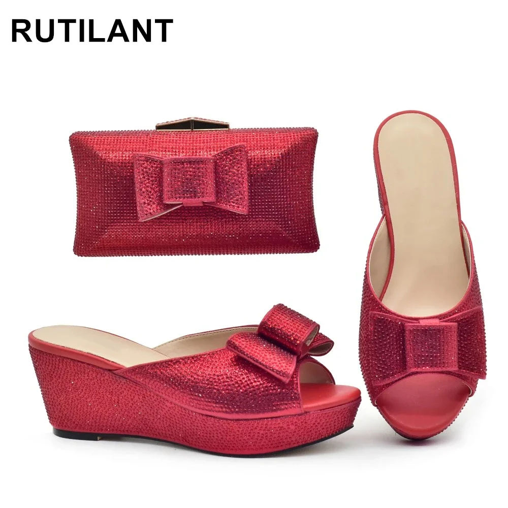 

Set Italy Set African Shoes and Matching Bags Italian Match African Special Materials High Heels 8 CM Shoe and Matching Bag Set