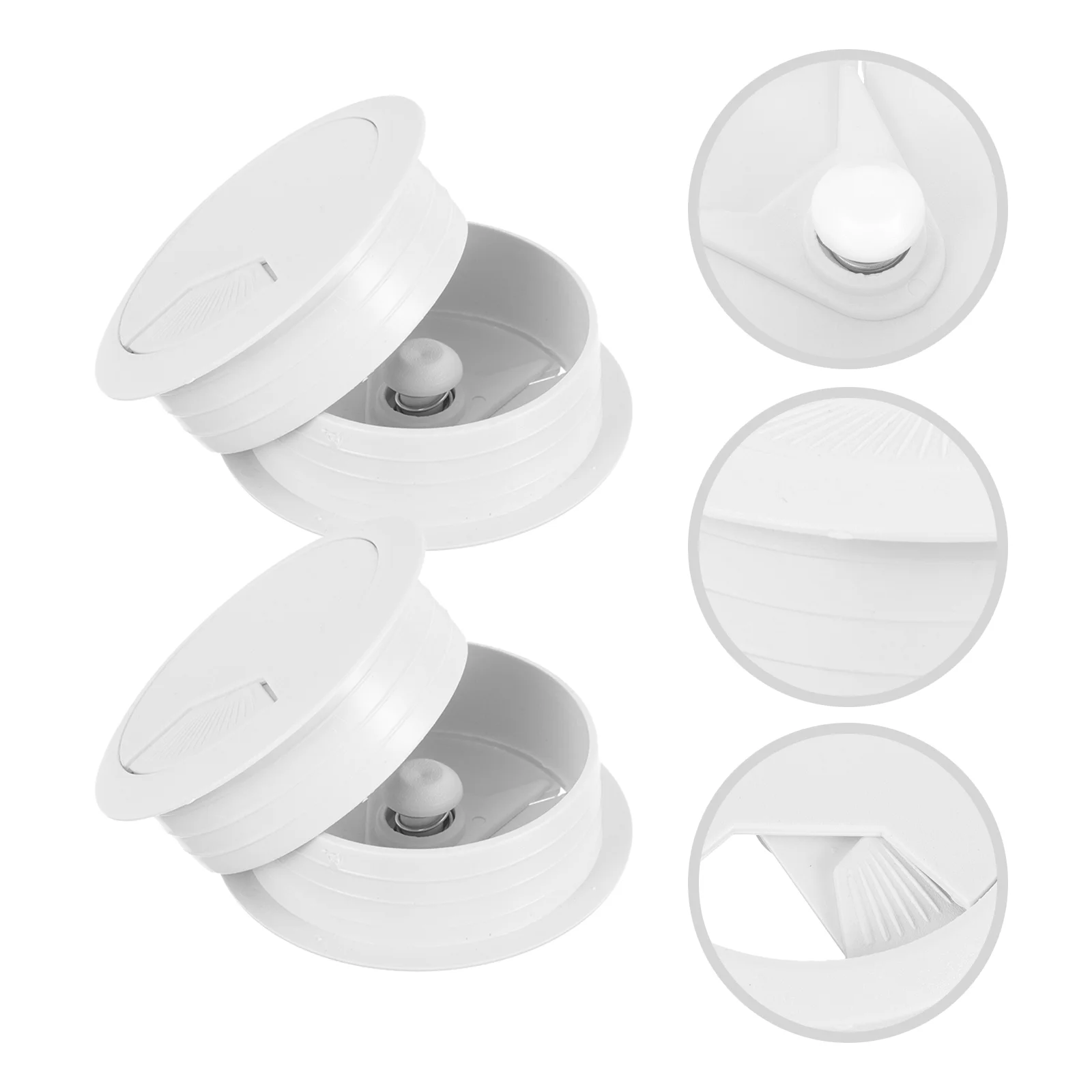 

6 Pcs Computer Desk Threading Cover The Wire Hole for Furniture Grommet 50mm Cable Organizer Wall Abs Plastic Office
