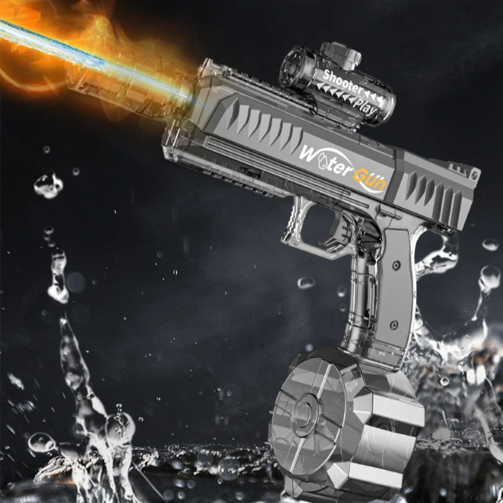 Pistola Ad Acqua Elettrica Potenziata Con Luce LED, Serbatoio 600 Ml, Batteria 1500mAh – Divertimento Estivo Per Bambini E Adulti, Per Piscina E Spiaggia