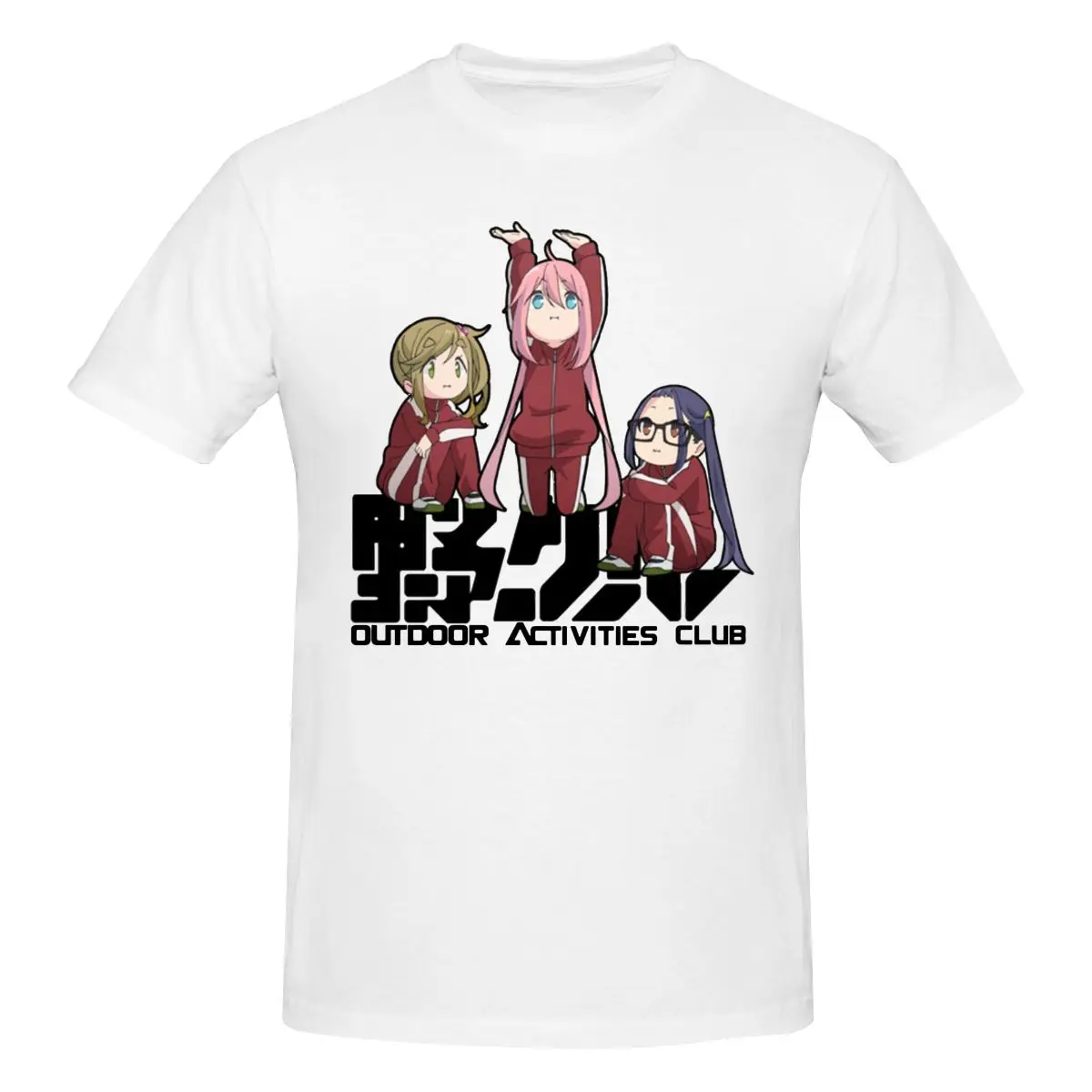 

Rin Shima Yuru Camp Anime T Shirt Cotton Custom Short Sleeve T Shirt Men
