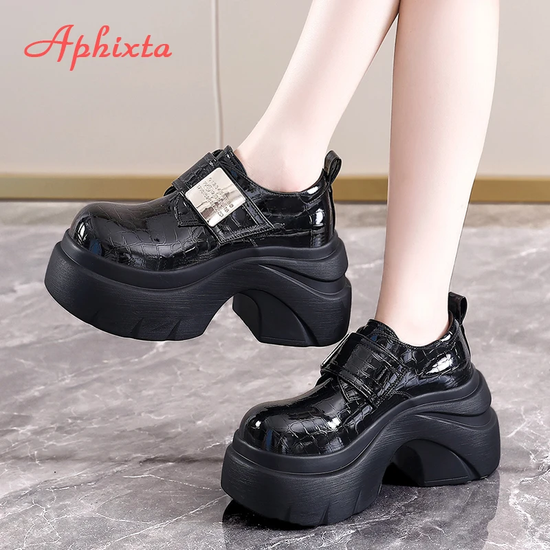 Aphixta Suede Upper Fringe Dec Women Ankle Boots 10cm High Heels Platform Woman Shoes Chunky Heel Lace Up Fashion Ladies Shoes