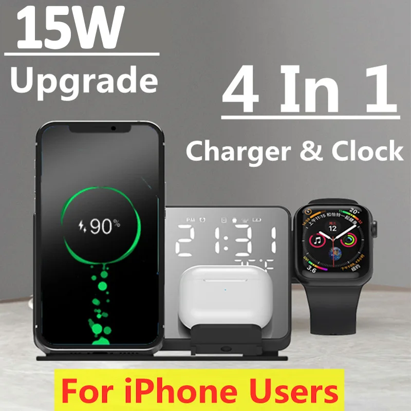 7 in 1 Wireless Charger Stand Pad For iPhone 14 13 12 11 Apple Watch  Airpods Pro iWatch 8 7 6 Fast Charging Dock Station - AliExpress