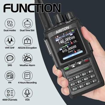 DM-168 DMR Radio Digital Walkie Talkie Dual Mode Analog Type-C AES256 Encryption Long Range for Anytone AT-D168UV Two Way Radio 2