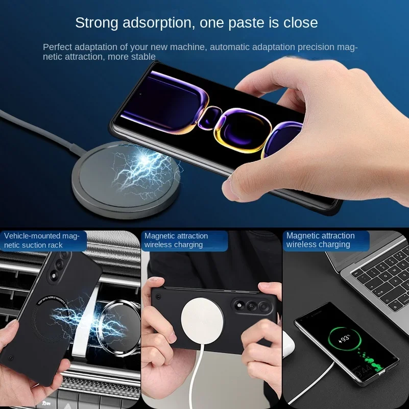 Magsafe Magnetic Frameless Hard PC Shockproof Matte Phone Case