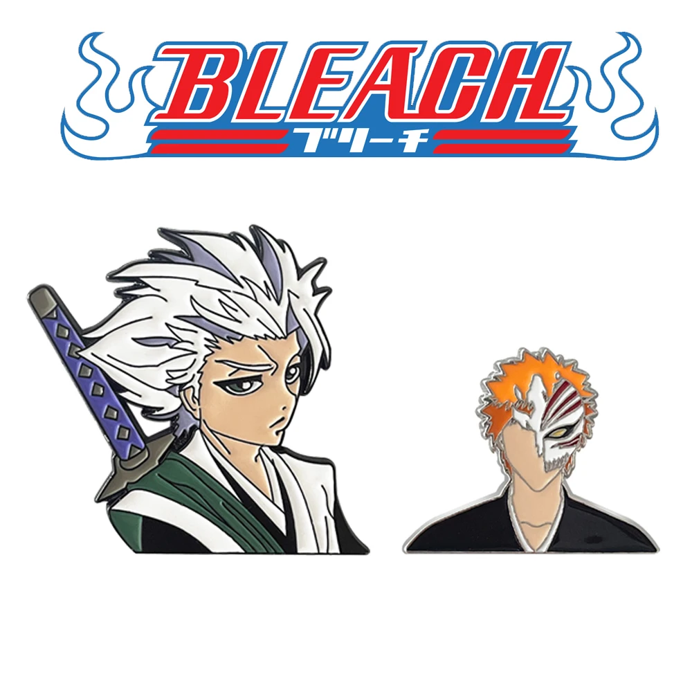 Bleach personagens anime kurosaki ichigo broche máscara toshiro masculino e  feminino jaqueta mochila acessórios decorativos presente - AliExpress