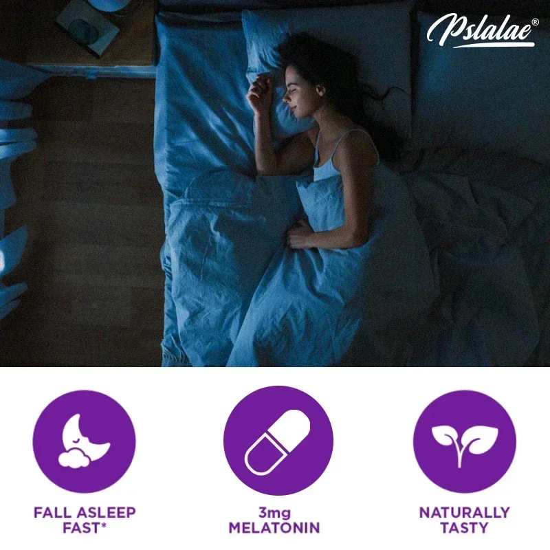 With 3 Mg Melatonin & L-Theanine Capsules Sleep Support Helps Calm Mind and Body for Better Longer Sleep 120 Capsules