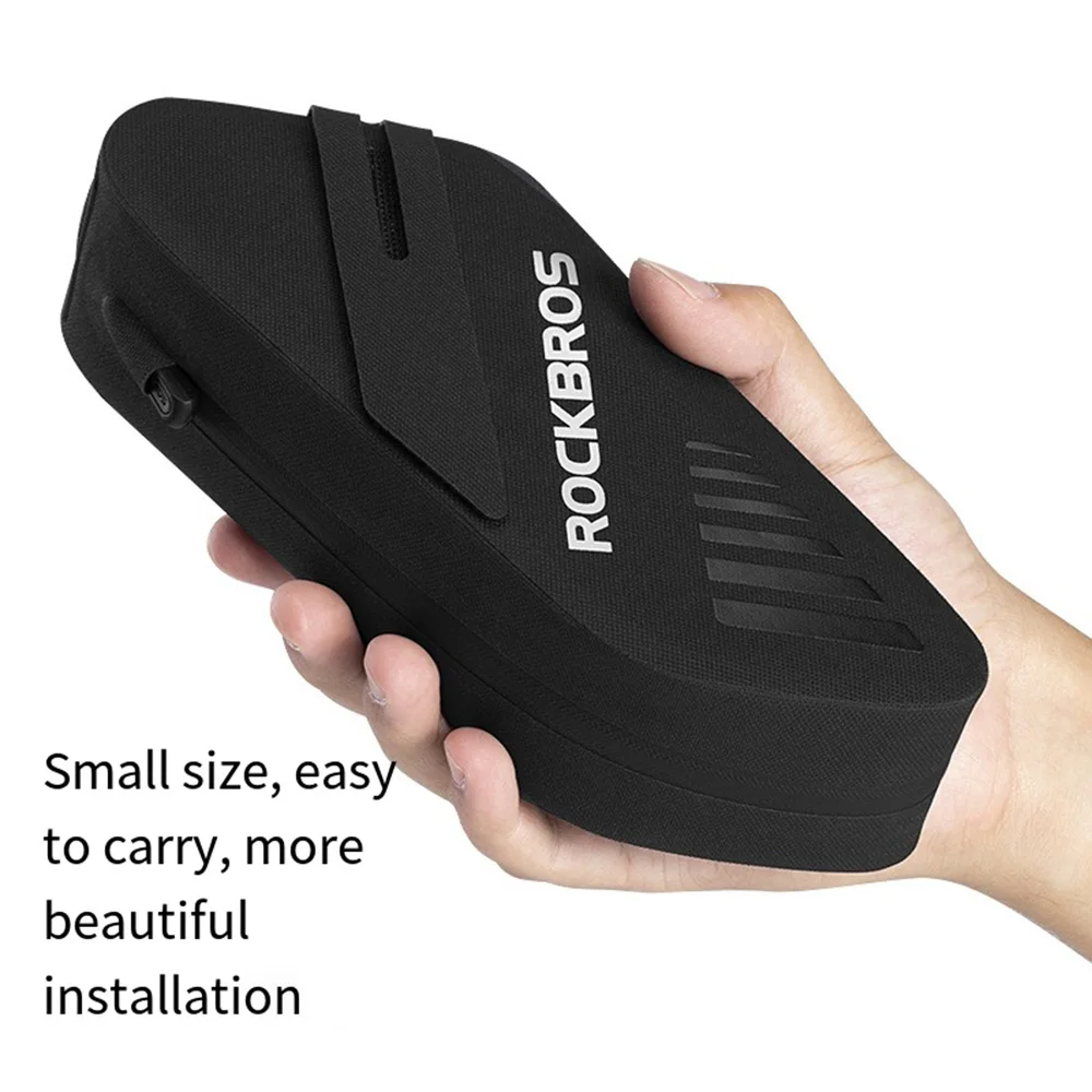 Rockbros AS-043 borsa da bicicletta con velcro 3l - nero