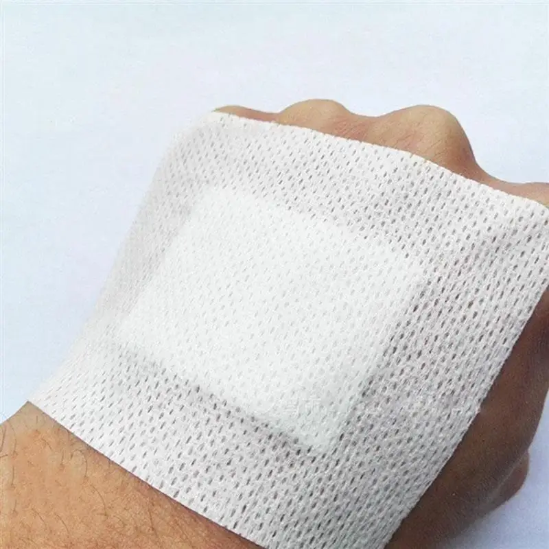 10PCS Wound Care Gauze Pads First Aid cotton pads Non-woven Adhesive Wound Dressing Gauze Band first Aid Bandage 7x6cm 6