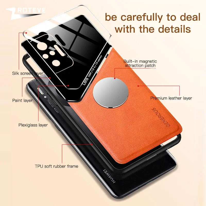 Premium PU Leather Protective Case - Soft Frame & Hard PC Cover - Elegant Design