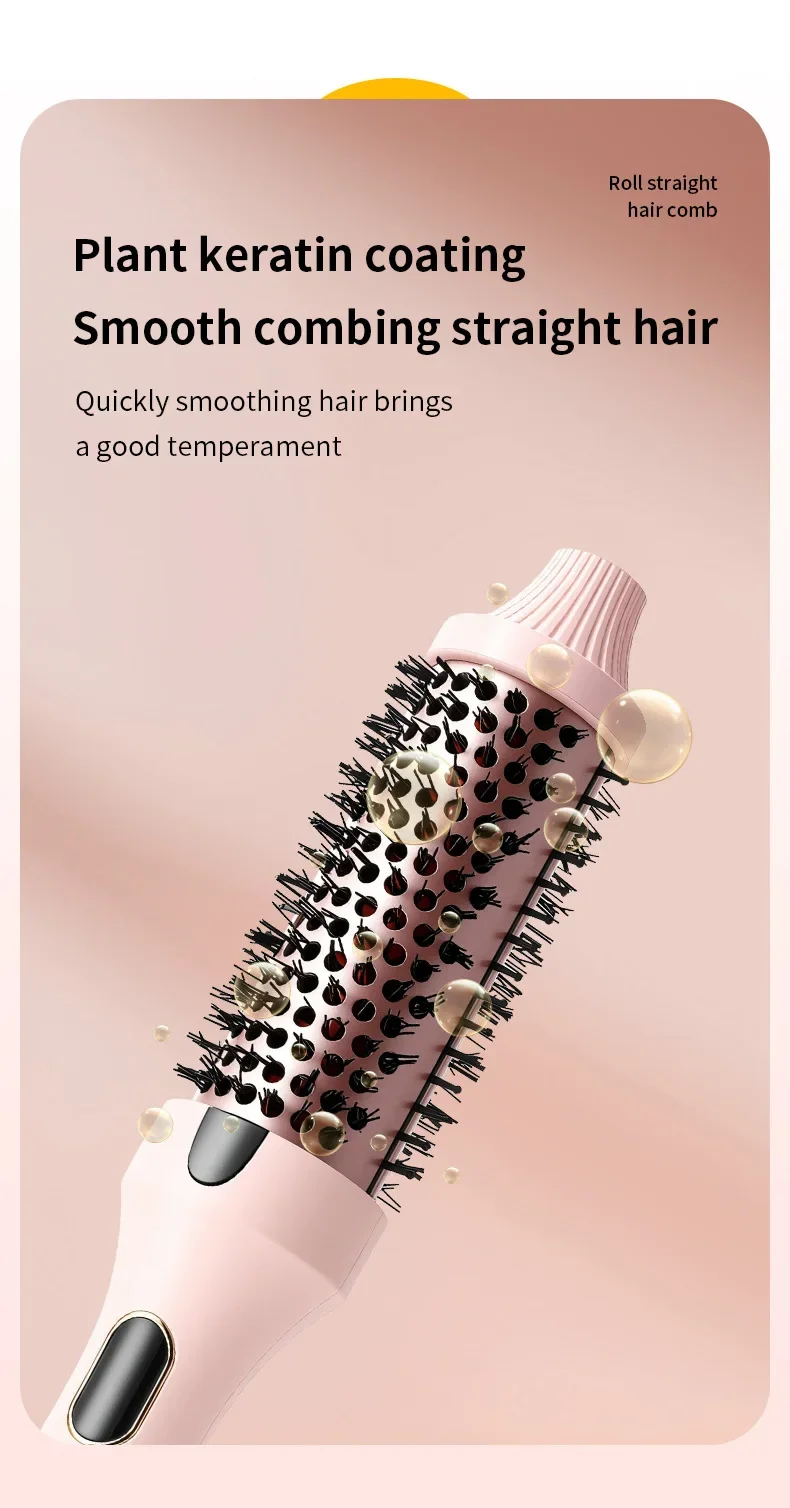 Escova alisadora e modeladora de cabelo profissional com aquecimento ptc_voghion.com