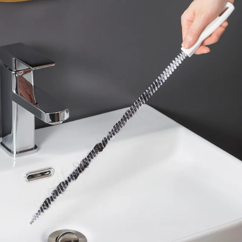 Flexible Sink Cleaning Brush Drain Pipe Dredging Cleaning Brush Reusable Drain Unblocker Brush Dredge Tool Cleaner Stick
