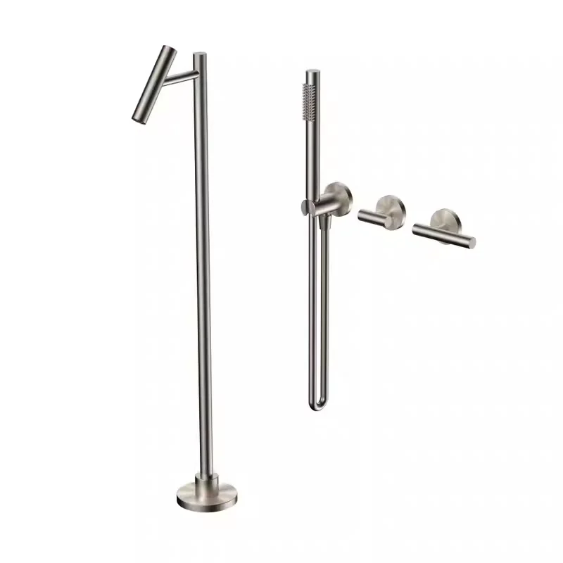Bathtub Faucet Hand Held Bathroom Shower Faucet Floor Stand Taps Mixer Wall Mounted Split Body Torneiras Banheira Bath Tub