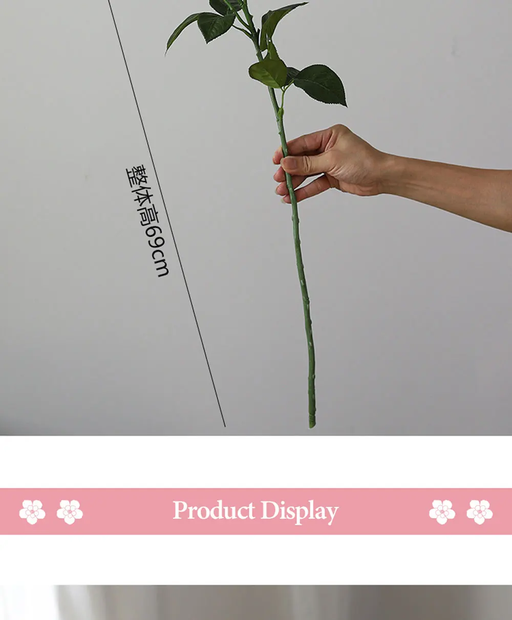 69cm Realistische Austin Latex-Rosen - Luxuriöse Kunstblumen für Hochzeit, Party, Heimdekoration und Blumensträuße – Detail 6