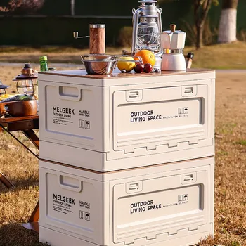 캠핑 보관함, 트렁크 정리함, 캠핑 피크닉 캠핑 박스, 자동차 접이식 야외 벤치 및 도마