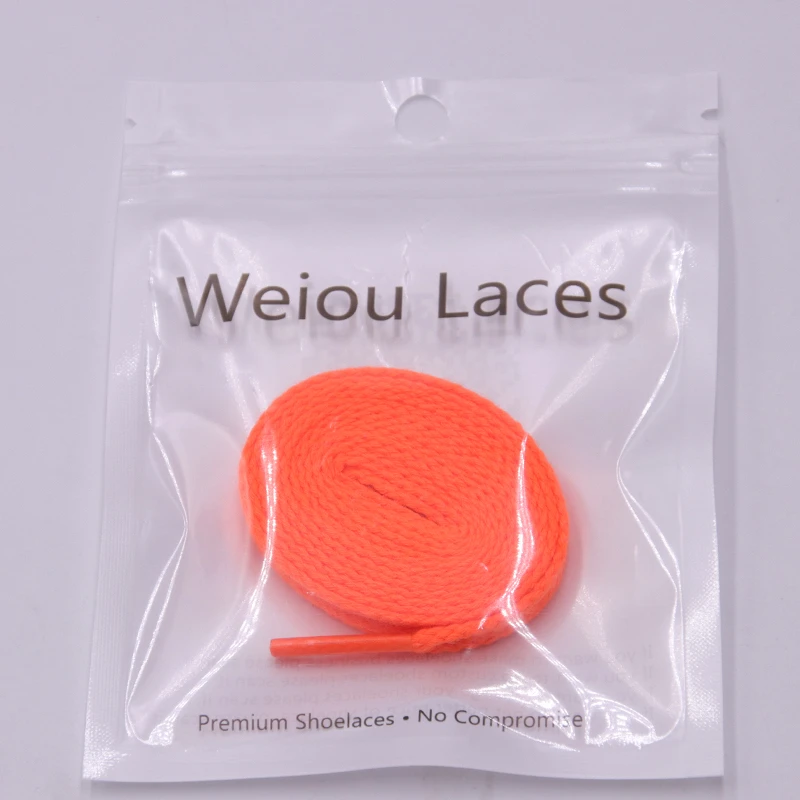 Weiou Shoe Accessory 7MM Bright Color Flat Shoelaces Double-Layer Polyester Man Women Sneaker Laces For Drop-Shipping Bulk Order