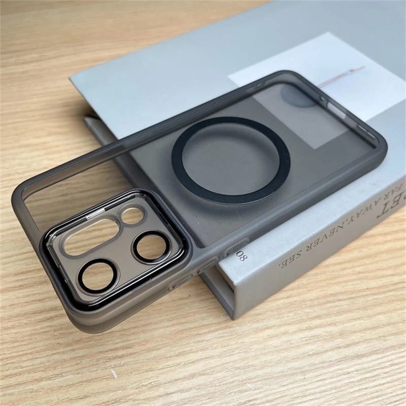 Transparent Soft Silicone Magnetic Phone Case with MagSafe and Camera Protection