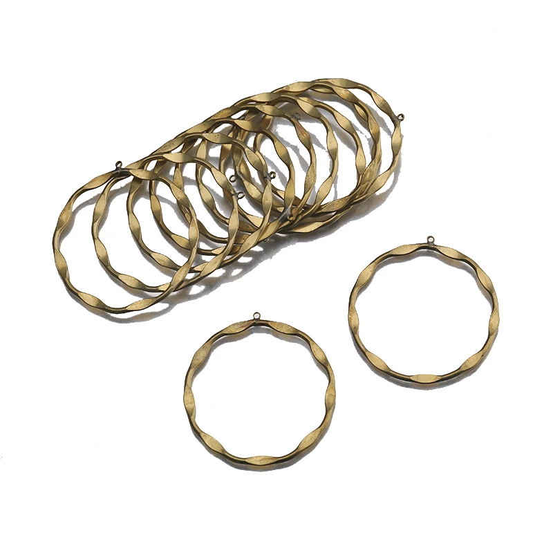 Composants de breloques de boucle d'oreille en filigrane, pendentifs de boucle d'oreille de