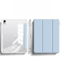 Acrylic Case with Pen Slot for iPad Air 5 2022 10.9 (Sky blue)