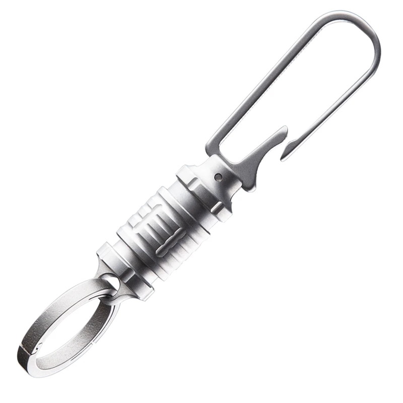 

Встроенная пряжка для ремня из титанового сплава, Быстроразъемное Универсальное кольцо для ключей, инструмент для открывания бутылок, прочный автомобильный брелок унисекс