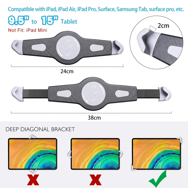 Piso Ajustável Suporte para Tablet Stand Tablet Tripé Mount Ipad Air Pro 12.9 Xiaomi Pad 9.715 Mais Novo - Imagem 3