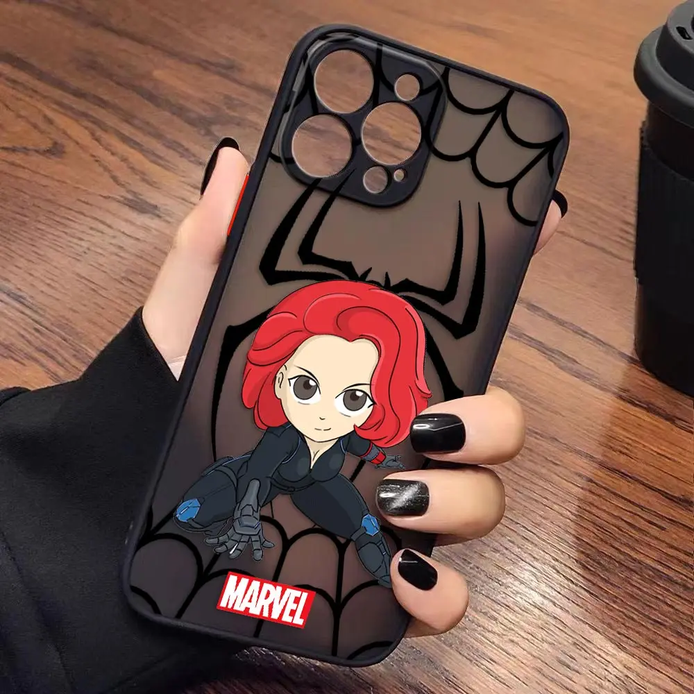 thumbnail image 1 of Funda para iPhone Apple 14 13 11 12 MINI Pro XS Max XR X 7 8 SE 2022 2020 6 6S Plus Funda Shell Marvel Avengers Anime dibujos animados, 1 of 5