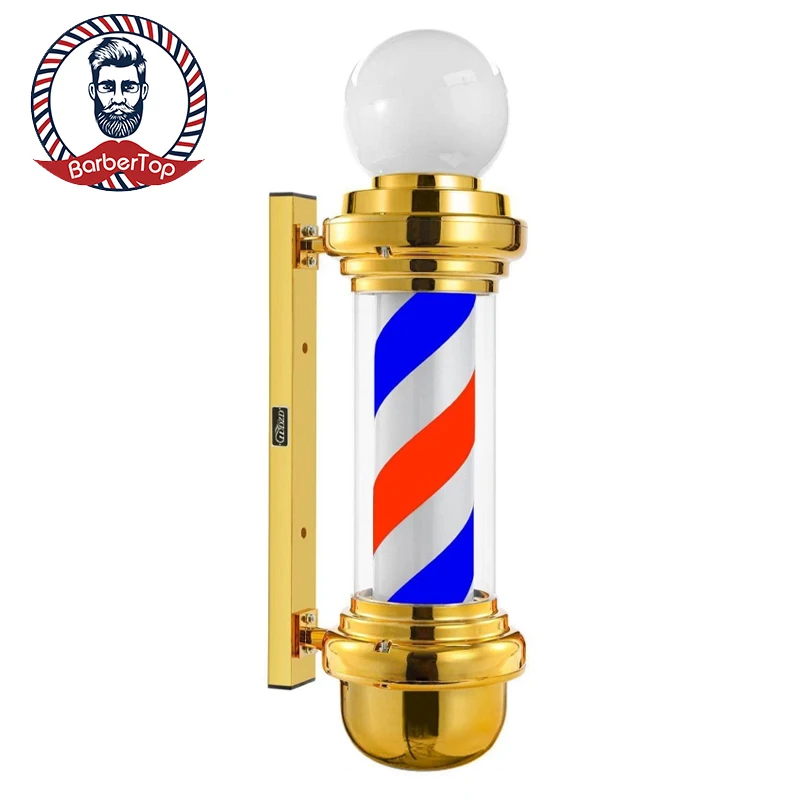 

Waterproof 27'' Barber Pole Light Hair Salon Open Sign Barbershop Rotating LED Strips IP54 Save Energy Wall Mount Light