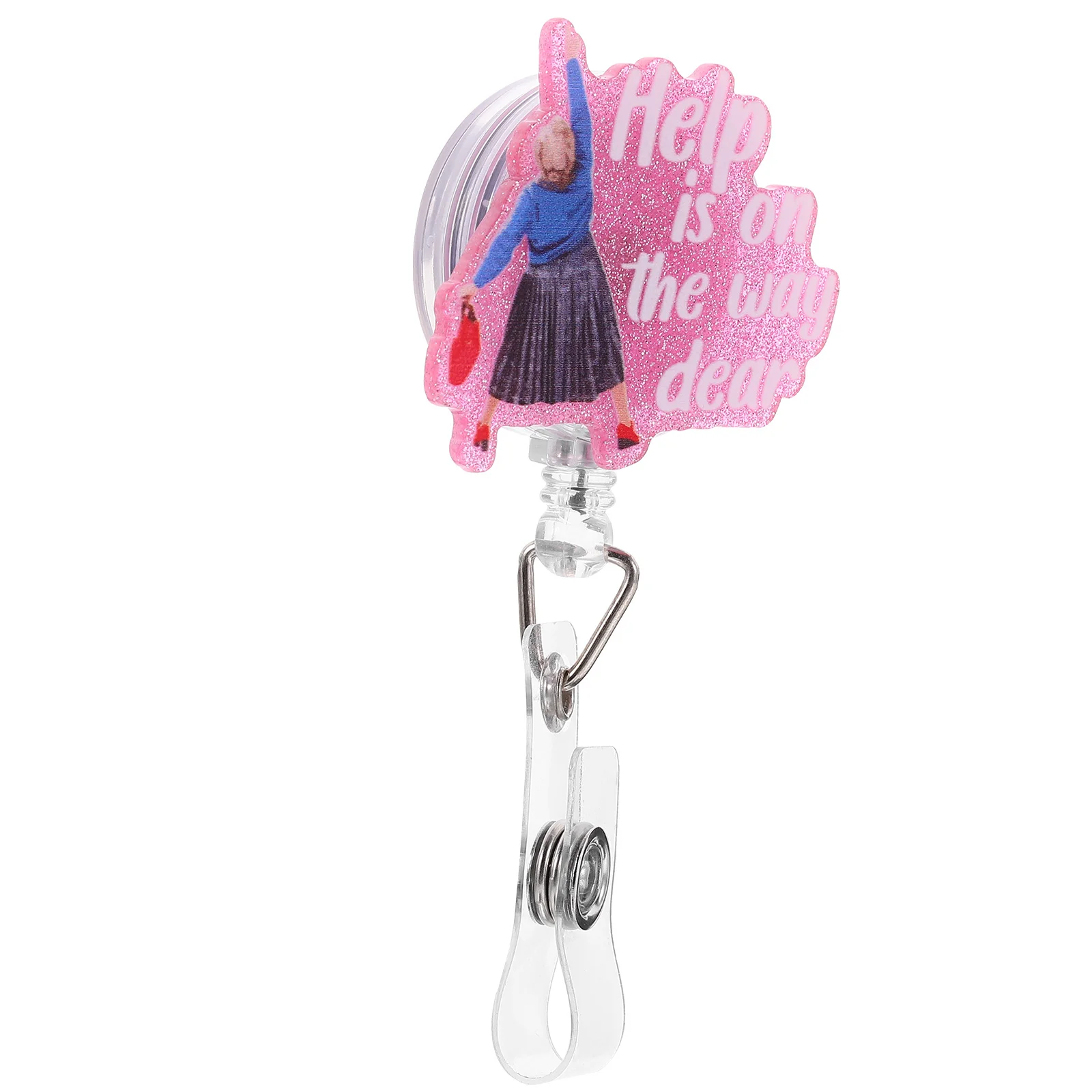

Badge Clip Retractable Badge Buckle Decorative Badge Clip Reusable Badge Reel for Decoration