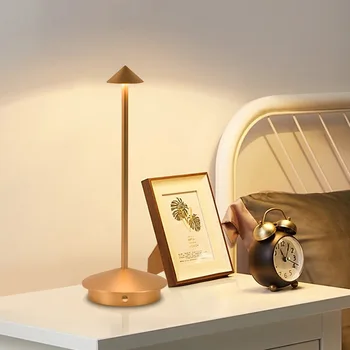 충전식 테이블 램프, 창의적인 다이닝 터치 LED 호텔 바 커피 피나 프로 테이블 램프, Lampada Da Tavolo 장식 책상 램프