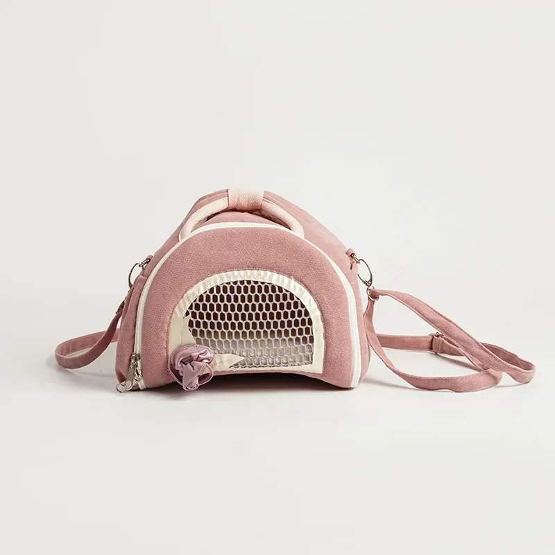 Breathable Pet Bag Small Pet Carrier Bag Breathable Comfortable Pet Travel Tote Bag Sling for Hamster Guinea Pig Rabbit Hedgehog view 2
