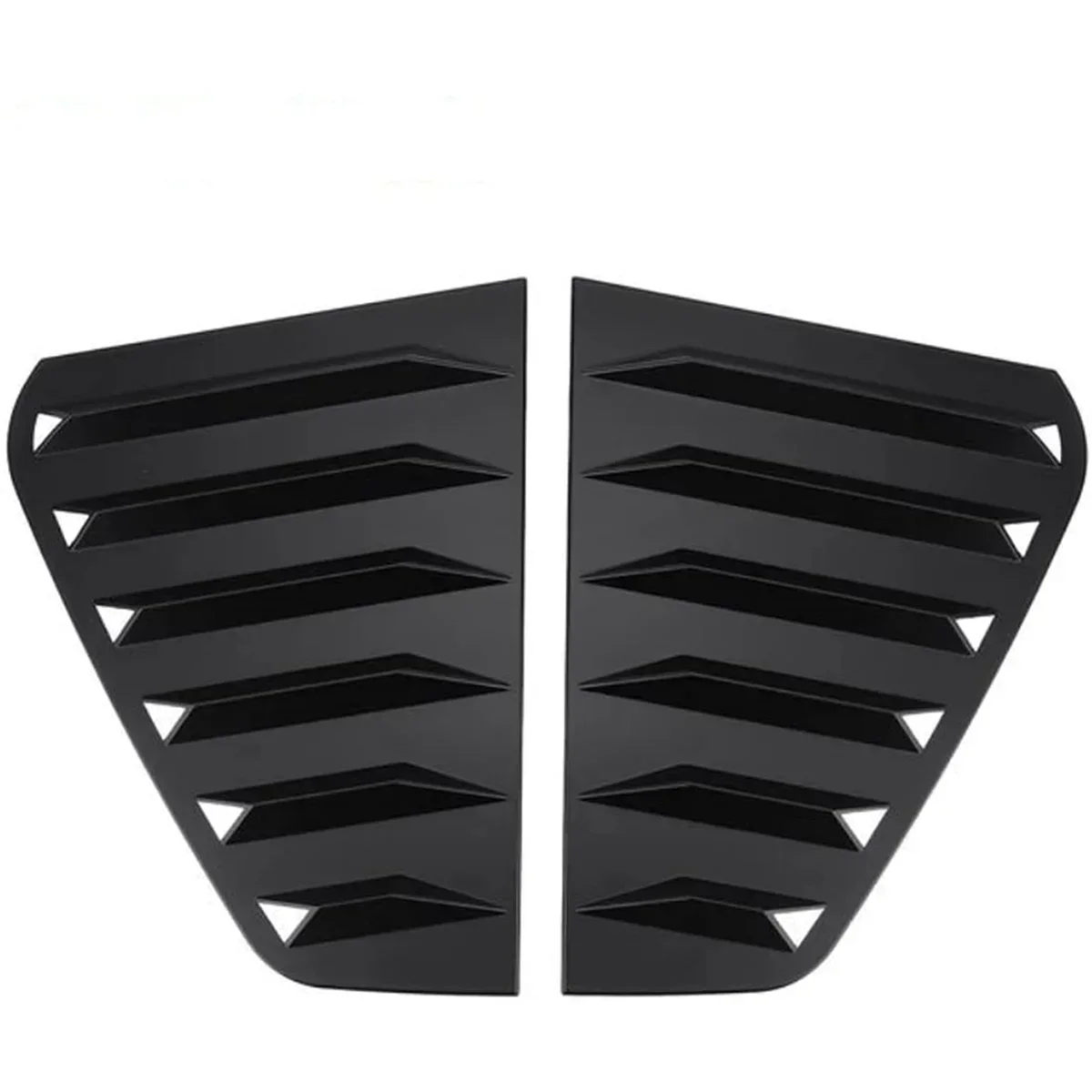 2Pcs Car Rear Louver Window Side Shutter Cover Trim Sticker Vent Scoop Per Volkswagen Vw Golf Mk7 Mk7.5 2014-2019 Gti / Gtd / R