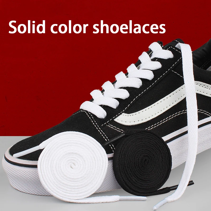 Classic Two-Tone Flat Shoelaces - Durable 8mm Wide - Available in Multiple Pack Sizes