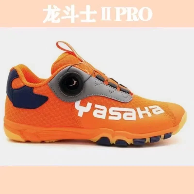 Hot Sale Badminton Shoe Men Women Orange Indoor Court Shoe Couples Quick Lacing Table Tennis Unisex Brand Training Shoes