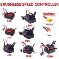 SURPASS HOBBY KK 25A 35A 45A 60A 80A 120A 150A 2-6S Brushless ESC T/XT60 Plug for 1/8 1/10 1/12 1/14 1/16 RC Brushless Motor 1