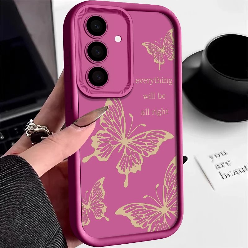 thumbnail image 1 of Funda de mariposa para Samsung Galaxy S24, S23, S22 Ultra, S21, S20 FE, A55, A54, A34, A15, A14, A35, A25, A53, 5G, funda de silicona suave a prueba de golpes, 1 of 5