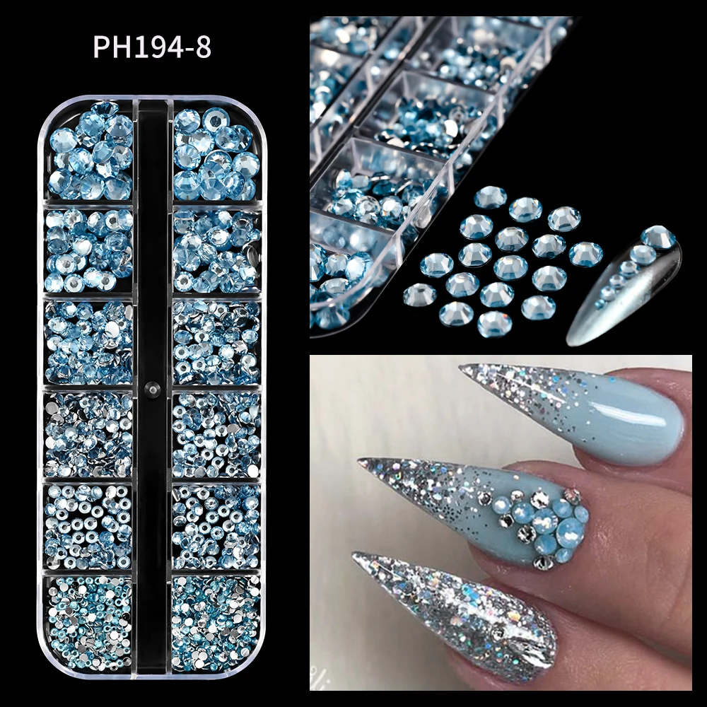 Sparkling Crystal Nail Art Rhinestones Kit with Tools
