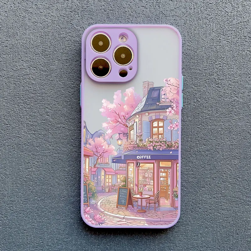 Dazzling Anime Street View Scenery Phone Case Back Cover