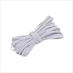 High Elastic 3mm Flat Elastic Band for DIY Projects and Crafting (WHITE)