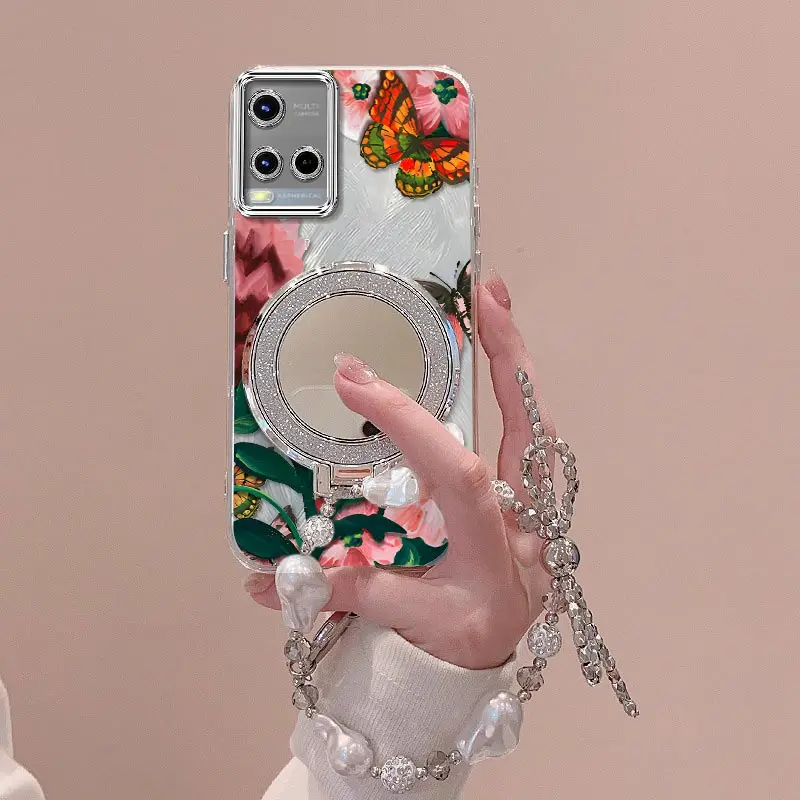 Vivid Floral Bracelet Holder Phone Case Cover