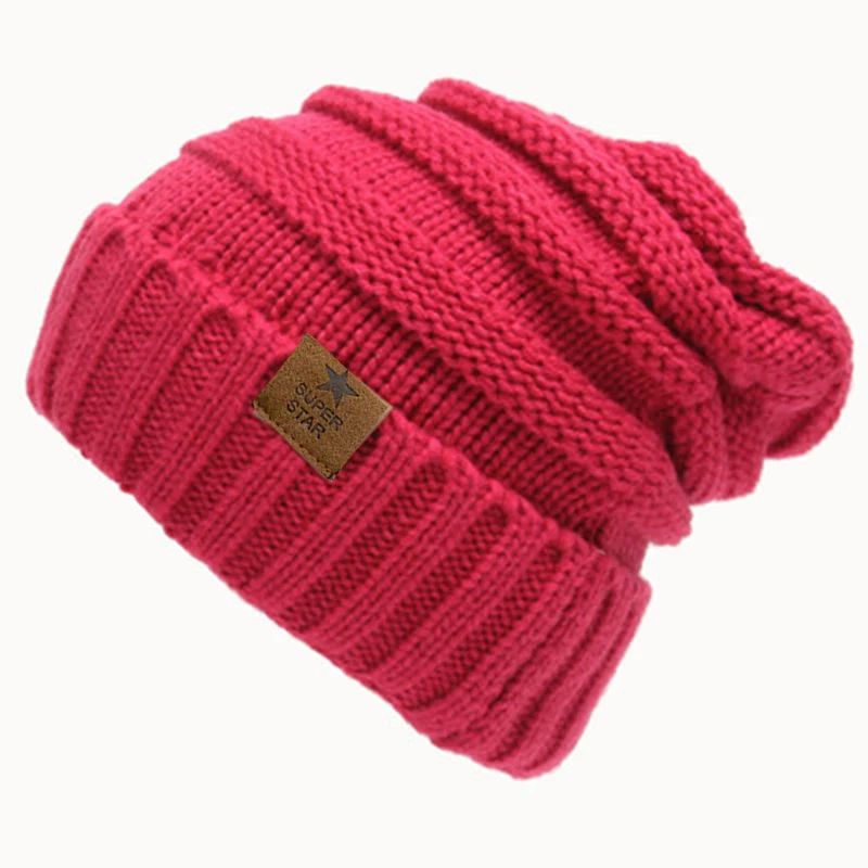 Merk superster caps dame warme winter voor dames meisjes gebreide muts dikke dames Skullies mutsen_voghion.com