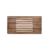 Teak Wood Folding Shower Seat Bench 24" Wall Mounted with Slots Wood Rounded Edges Easy Installation Non-ADA Compliant 4.24KG 3