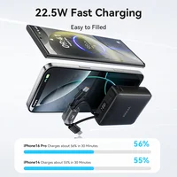 KUULAA Power Bank 10000mAh PD 22.5W Spare Battery Portable Power Bank Portable Charger with USB-C Cable for iPhone 16 15 14 Pro - Image 2