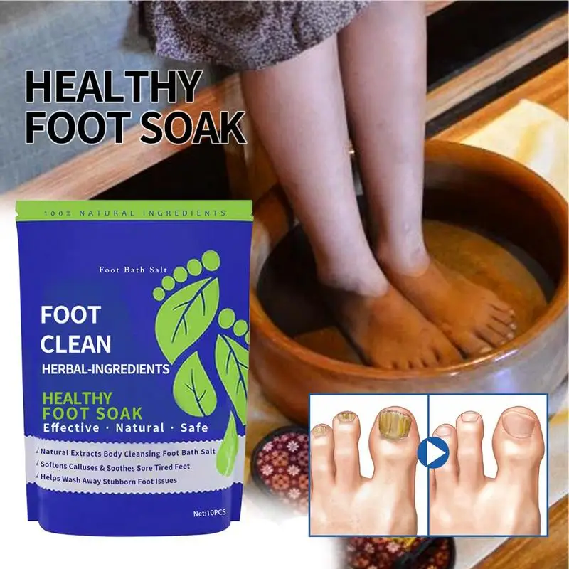 Foot Soak Salt Epsom Salts Pedicure Salt 10pcs For Soaking Feet
