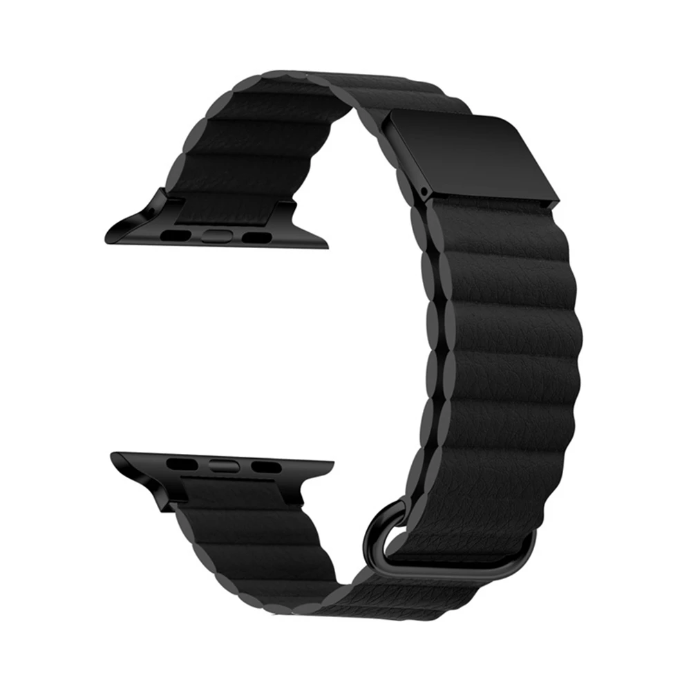 Elegant Leather Magnetic Strap for Smartwatch - Women's Fashion Bracelet