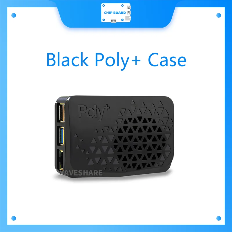 

Black Poly+ Case For Raspberry Pi 4, With Dedicated MINI Cooling Fan