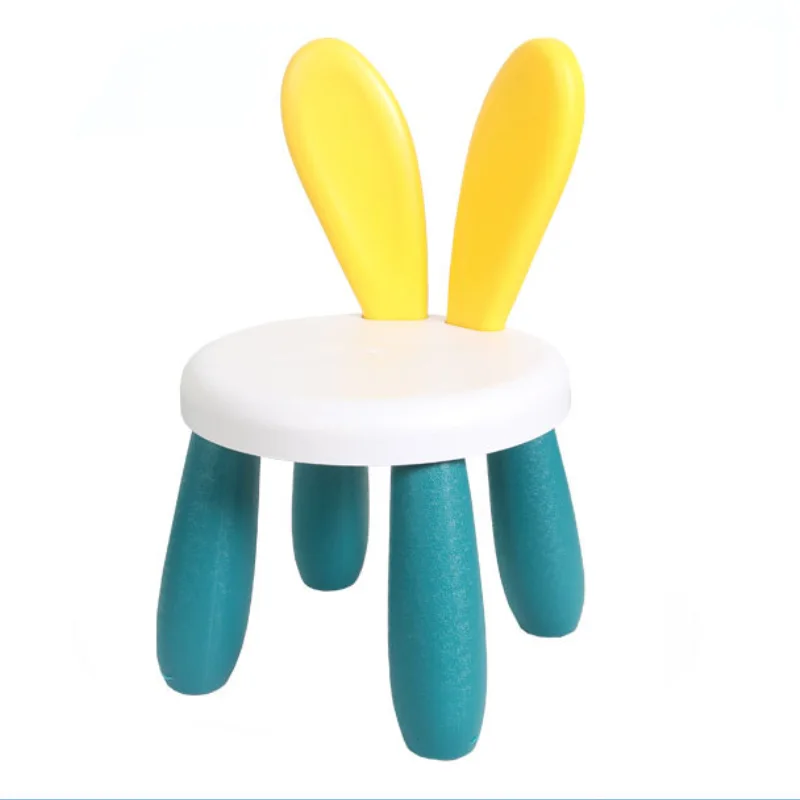 Children's Plastic Stool, Baby Home Chair, Children Stool, Thickened Footboard, Indoor Toy Sofa Seat, Cute Rabbit Seat