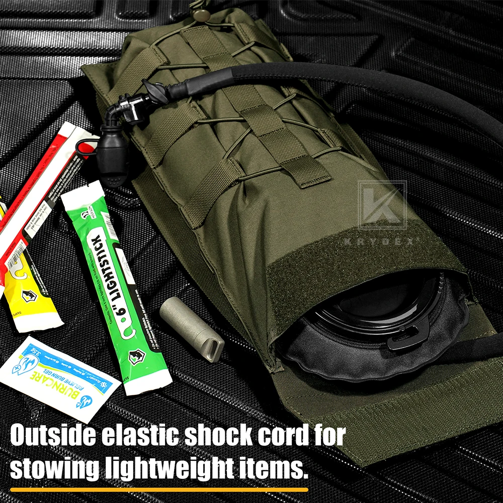 KRYDEX 500D Tactical 100 oz Hydration Pouch MOLLE Carrier Pack Bag Modular 3L Water Bladder Pouch Hunting Outdoor Accessories 3