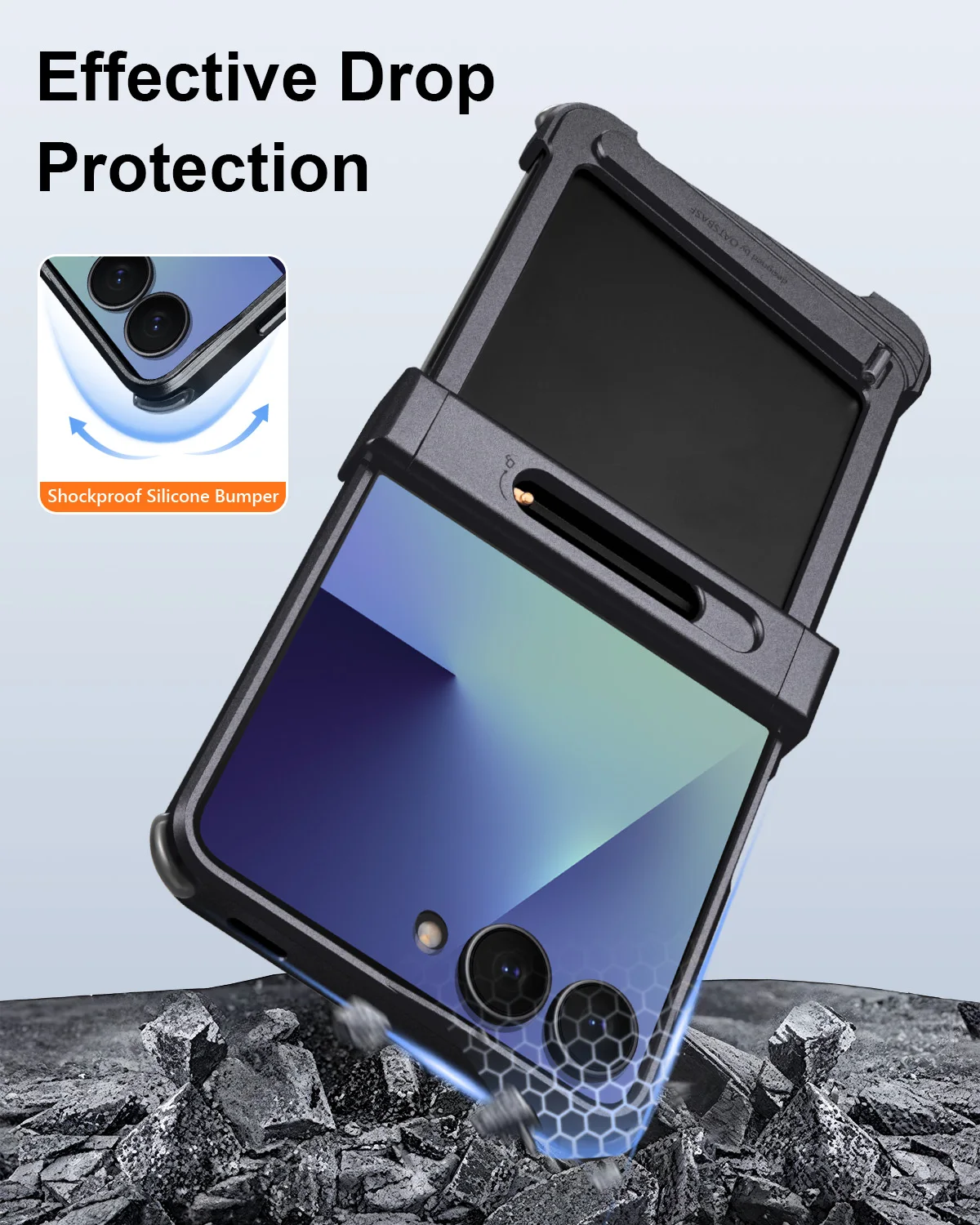 Eary Magnetic Phone Case for Samsung Galaxy Z Flip 7 With Adjustable Hidden Stand Military-Grade Shockproof Protection 7 Cover